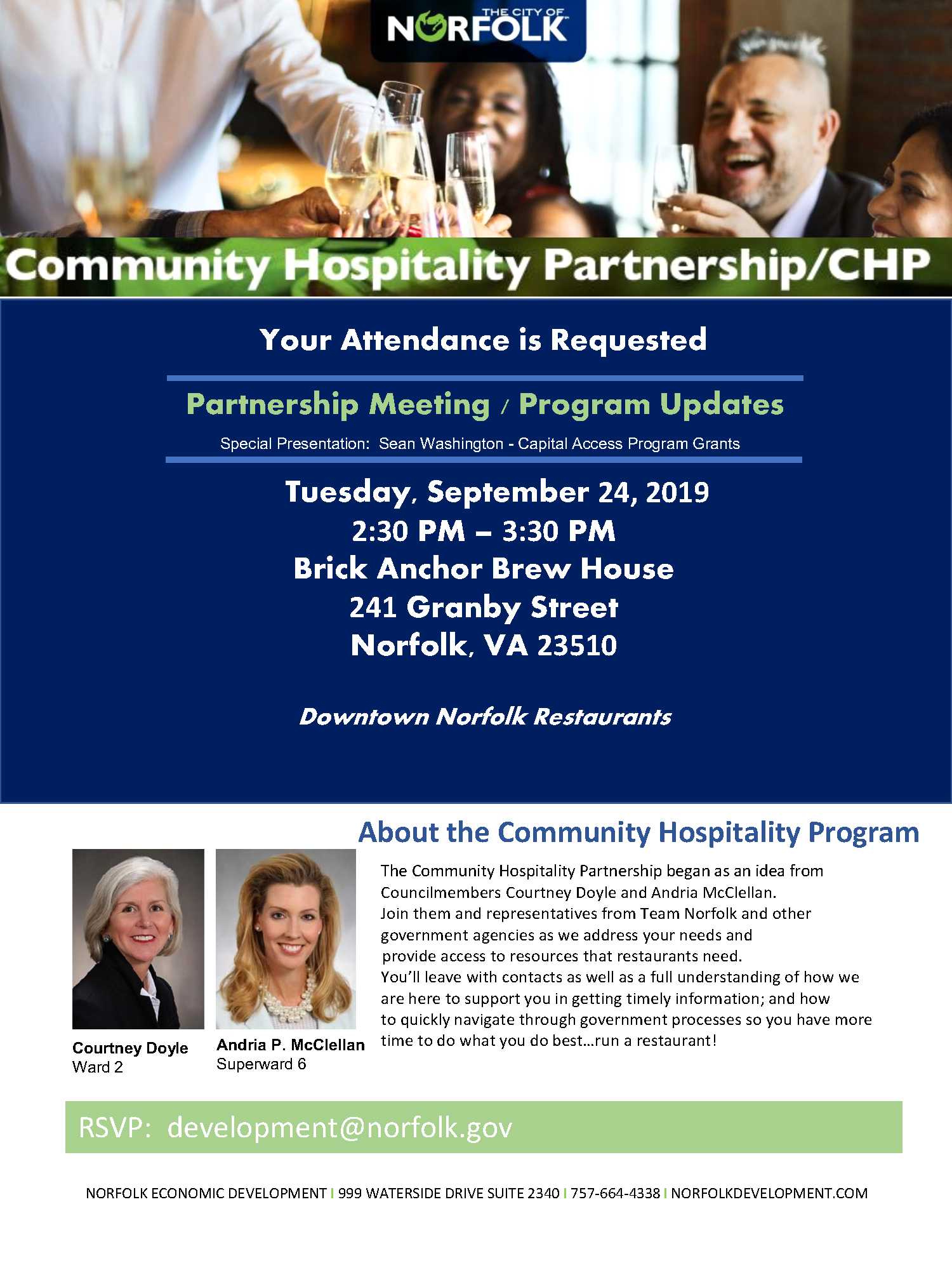 Community Hospitality Partnership Downtown Restaurants Norfolk Department Of Economic Development