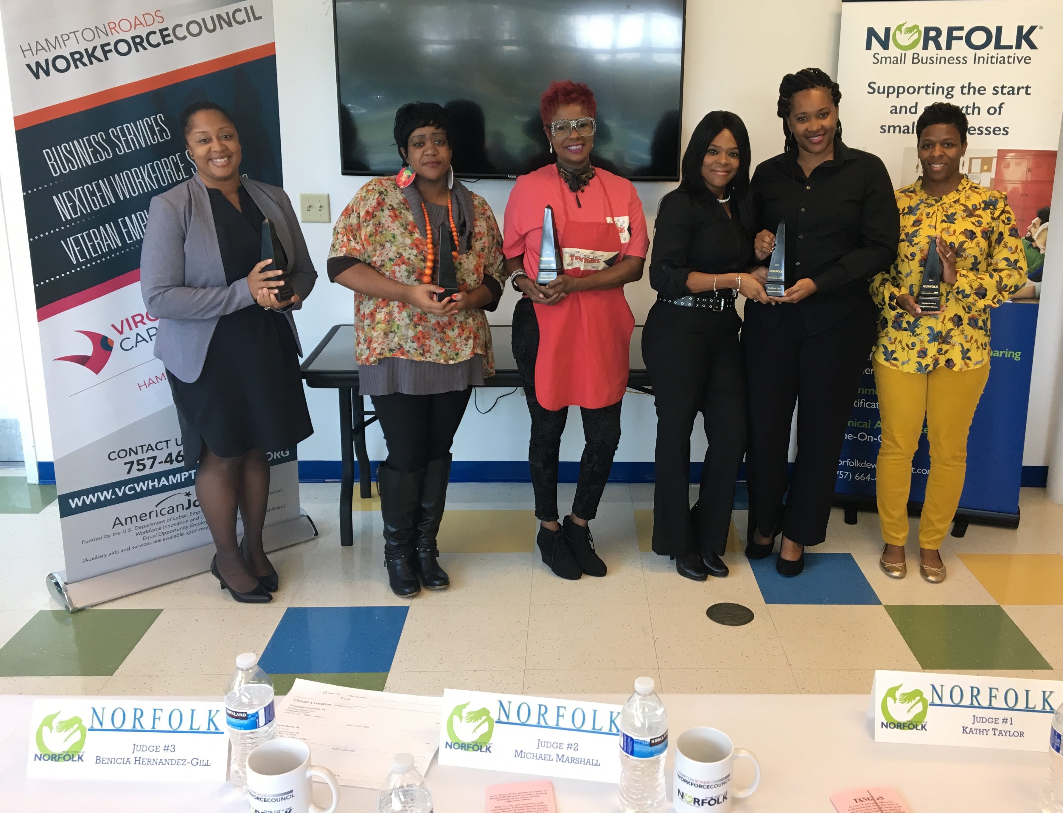 Winners of the Southside Pitch Competition Announced $8500 awarded to Norfolk small businesses in partnership with City of Norfolk, Hampton Roads Workforce Council and the SunTrust Foundation